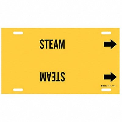 Pipe Marker Steam 8 in H 16 in W