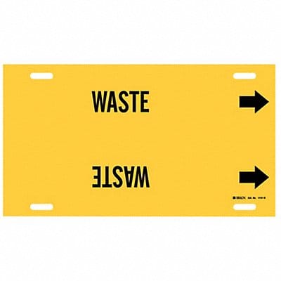 Pipe Marker Waste 10 in H 32 in W