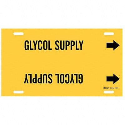 Pipe Marker Glycol Supply 8 in H 16 in W