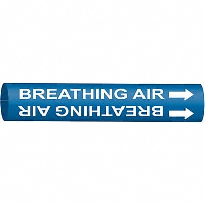 Pipe Marker Breathing Air 8 in H 16 in W