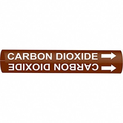 Pipe Marker Carbon Dioxide 10in H 24in W