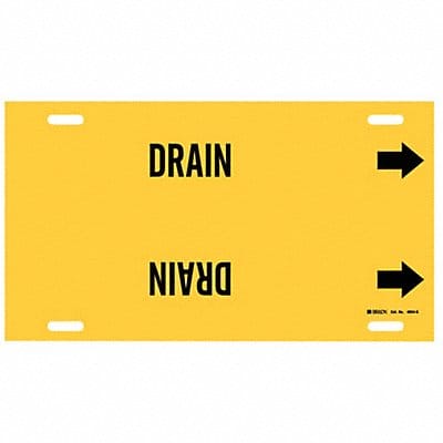 Pipe Marker Drain 10 in H 24 in W