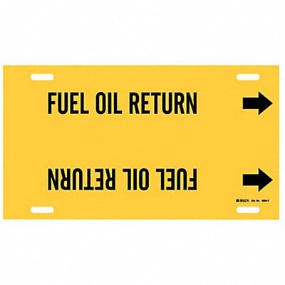 Pipe Marker Fuel Oil Return 8in H 16in W