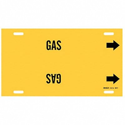 Pipe Marker Gas 8 in H 16 in W