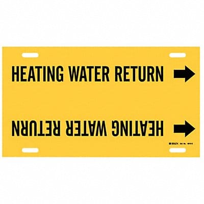 Pipe Marker Heating Water Return 10in H