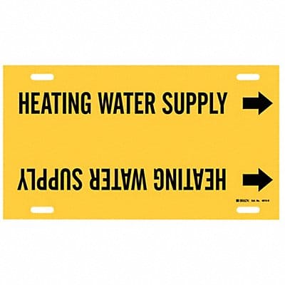 Pipe Marker Heating Water Supply 10in H