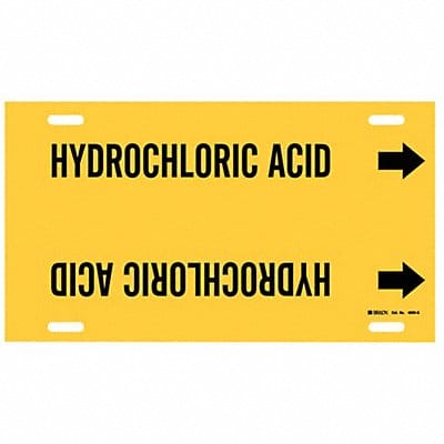 Pipe Mrkr Hydrchloric Acid 10in H 24in W