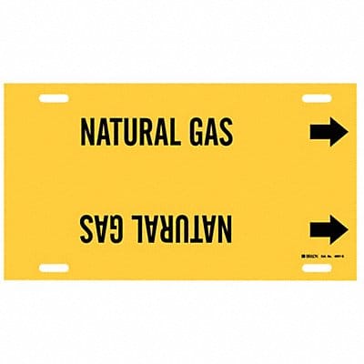 Pipe Marker Natural Gas 10 in H 24 in W