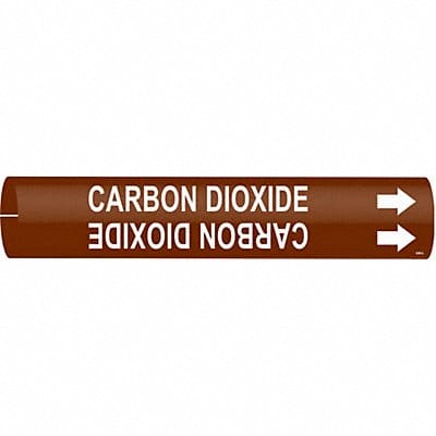 Pipe Marker Carbon Dioxide 2 in H 2 in W