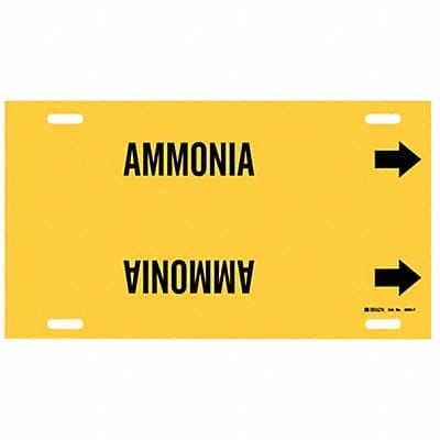 Pipe Marker Ammonia 8 in H 16 in W