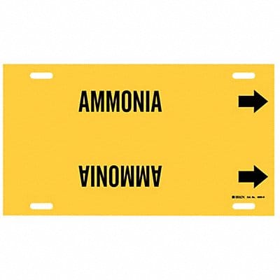 Pipe Marker Ammonia 10 in H 32 in W