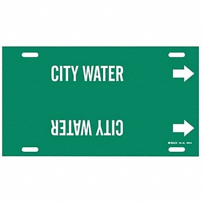 Pipe Marker City Water 10 in H 24 in W