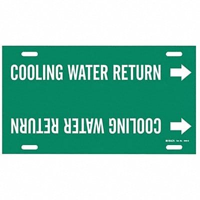 Pipe Marker Cooling Water Return 10in H