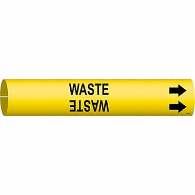 Pipe Marker Waste 2 in H 2 in W