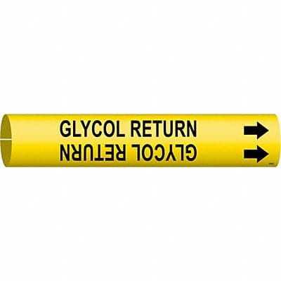 Pipe Marker Glycol Return 2 13/16in H