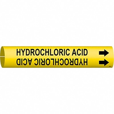 Pipe Marker Hydrchloric Acid 2 13/16in H