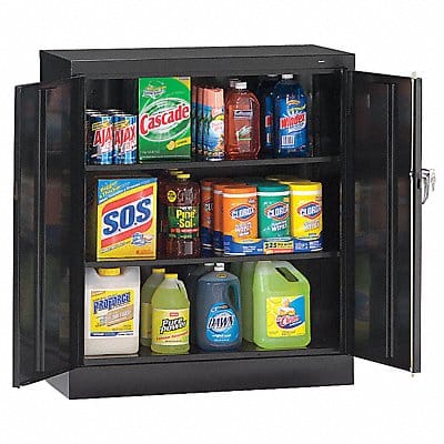 Storage Cabinet 42 x36 x18 Black 2Shlv