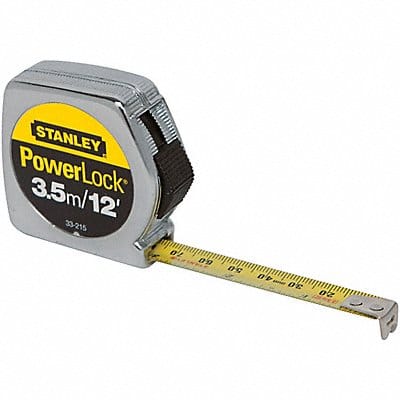 Tape Measure 1/2 Inx3.5m Chrome In/Ft/mm