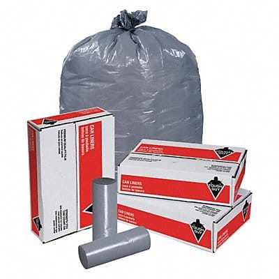 Trash Bags 40 to 45 gal Gray PK125