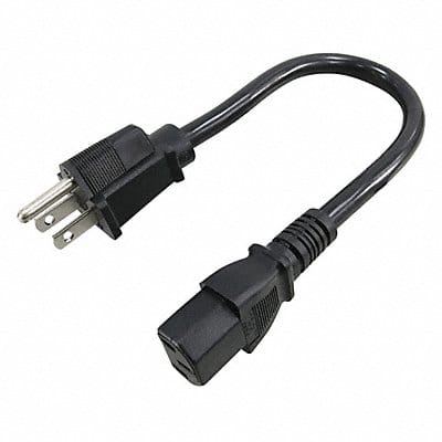 Power Cord 5-15P SJT 1 ft Blk 15A 14/3