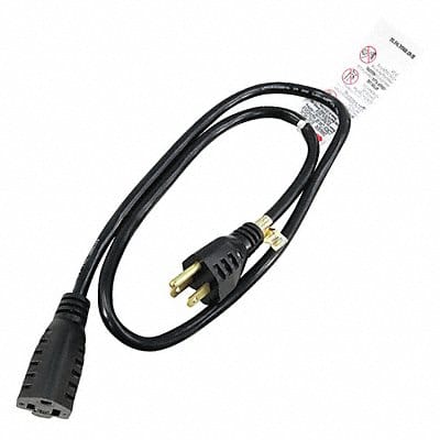 Extension Cord 3ft 16Ga 13A SJT Blk