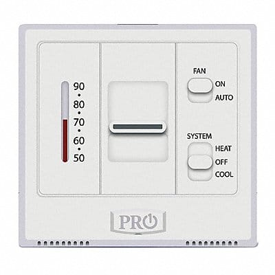 Low Volt NP Analog Tstat Heat/Cool Sq