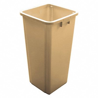 Trash Can Square 25 gal Beige