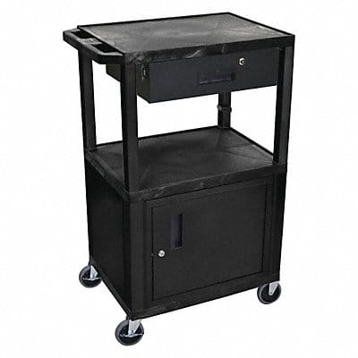 Audio-Visual Cart 200 lb Black 24 in L