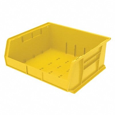 F8696 Hang and Stack Bin Yellow Plastic 7 in