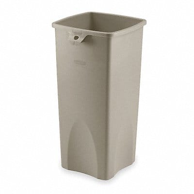 Trash Can Square 23 gal Beige