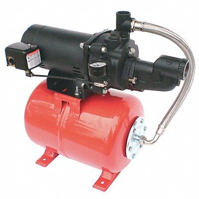 Well Jet Pump System 1/2 HP 6.0 gal tank