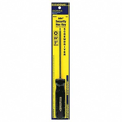 Tamperproof Hex Screwdriver 9/64 in