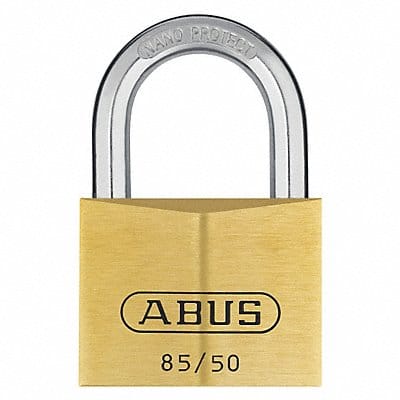 Keyed Padlock 1 7/64 in Rectangle Gold