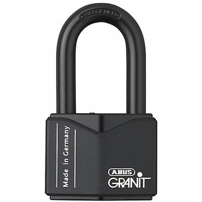 Keyed Padlock 1 1/8 in Rectangle Black