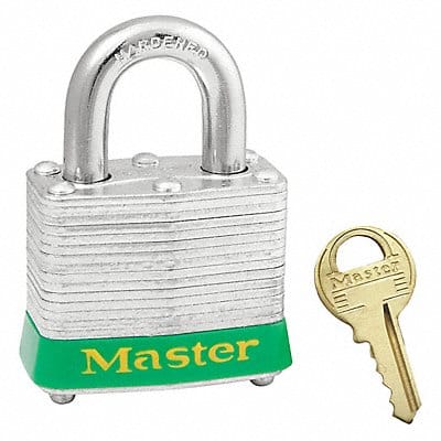 D1927 Lockout Padlock KD Green 1-1/4 H