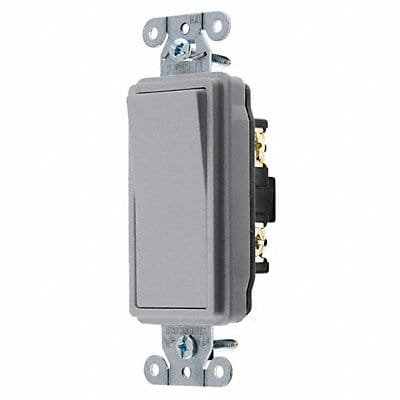 Wall Switch Gray 15A Back Side SnglPole