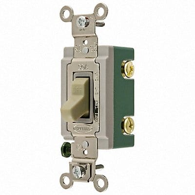 Wall Switch Ivory 30A Back Side DblPole