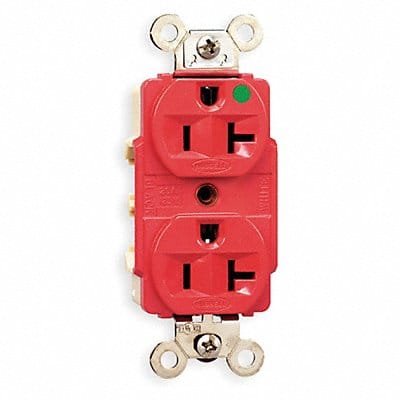 Receptacle Red 15 A 2P3W Back Side 1PK