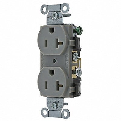 Receptacle Gray 20 A 2P3W Side 1PK