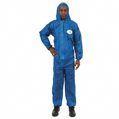 Hooded Coverall Elastic Blue M PK25