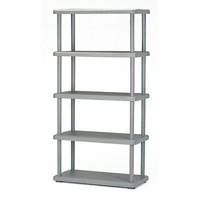 Plastic Shelving Gray Open Style HDPE