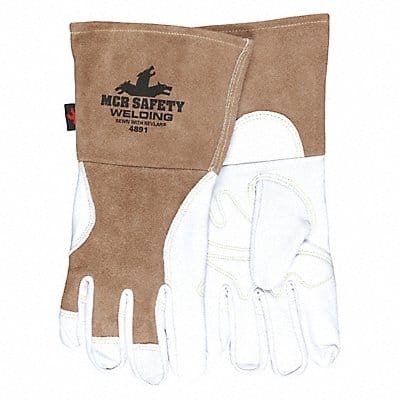 Welding Leather Glove Brown/White M PR