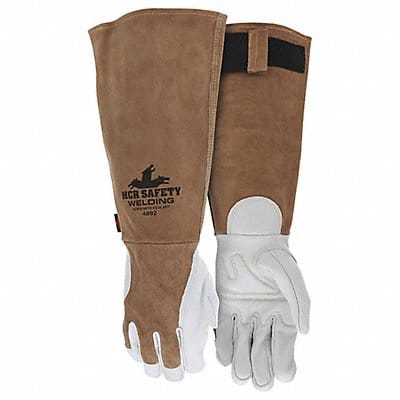 Welding Leather Glove Brown/White M PR