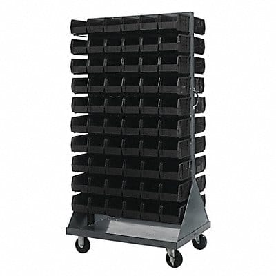 Mobile Louvered Floor Rack Steel 120Bins