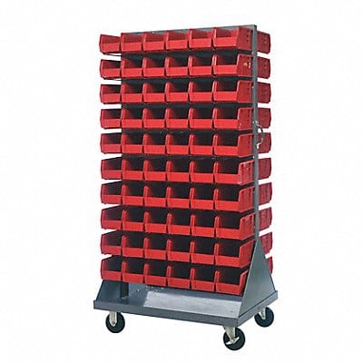 Mobile Louvered Floor Rack Steel 120Bins