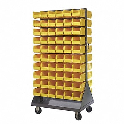 Mobile Louvered Floor Rack Steel 120Bins