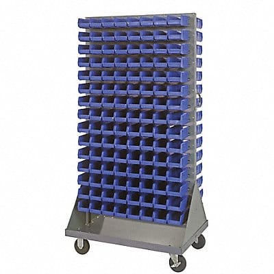 Mobile Louvered Floor Rack Steel 240Bins