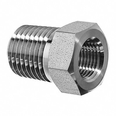 Hex Bushing 304 SS 1/2 x 3/8 NPT