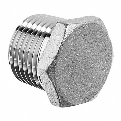 Hex Head Plug 304 SS 1/8 Male NPT