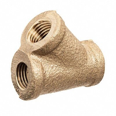 Wye Brass 1/2 in Pipe Size Female NPT